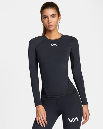 RashGuard RVCA - Compressão de manga longa T -Shirt