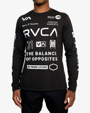 Carregar imagem no visualizador da galeria, RVCA de camiseta de manga comprida toda a marca- preto
